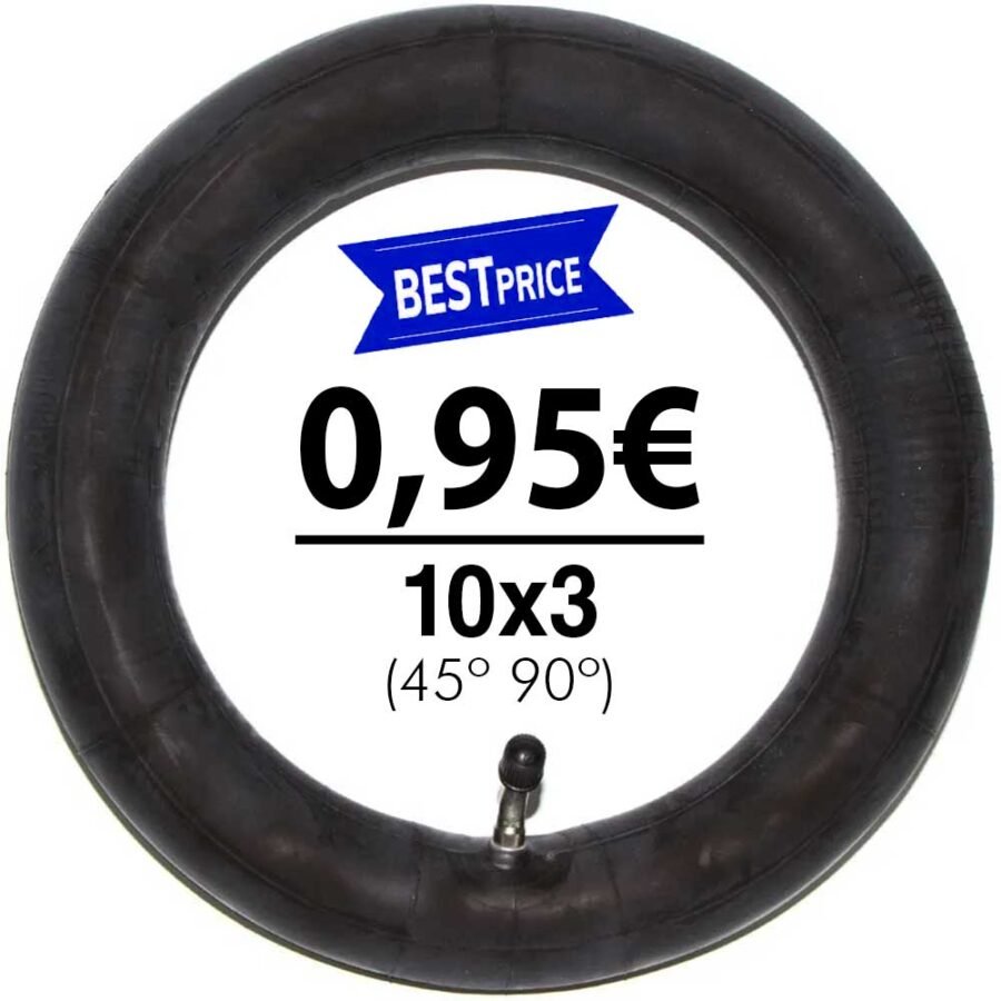 Cámara de aire 10x3 - 255x80 (válvula 45º 90º) (estándar)