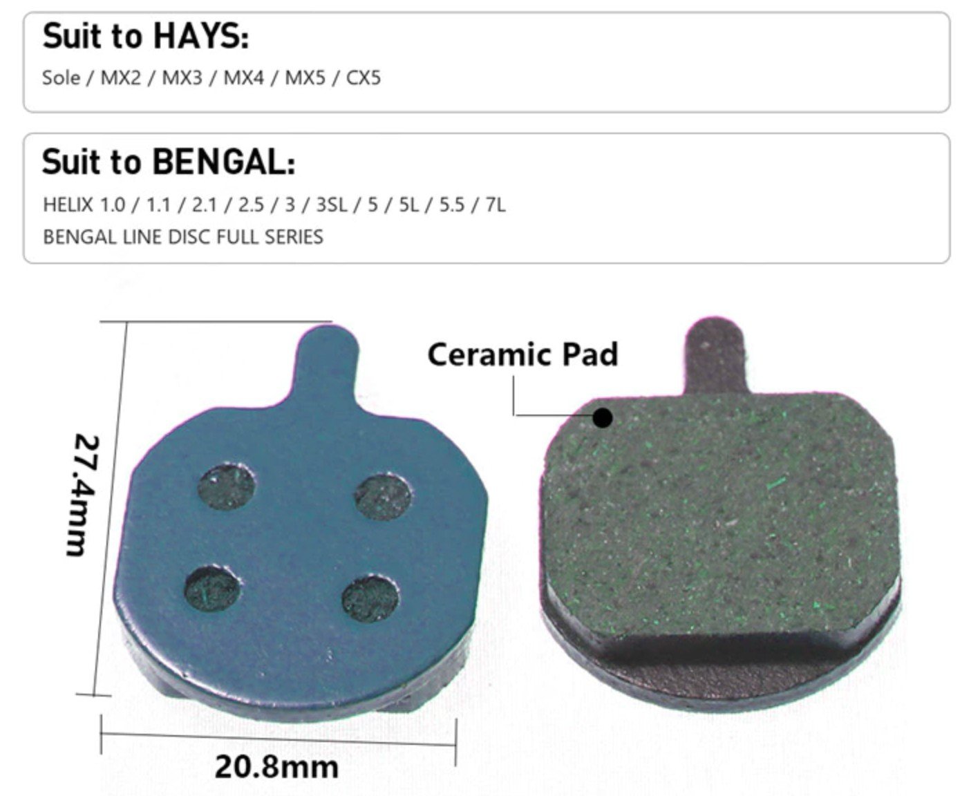 Pastilla de freno resina de disco hidráulico 1009 - Calidad premium - Imagen 4