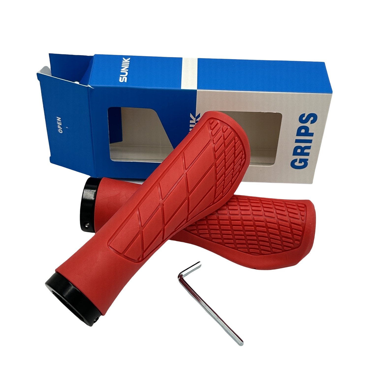 Puño genérico para patinete Rojo (diseño ergonómico) - Imagen 2