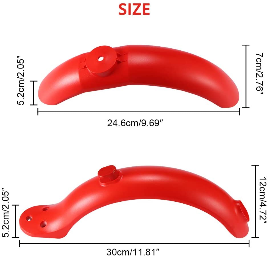 Guardabarros rojos para Xiaomi M365 y PRO (incluye delantero y trasero) - Imagen 2