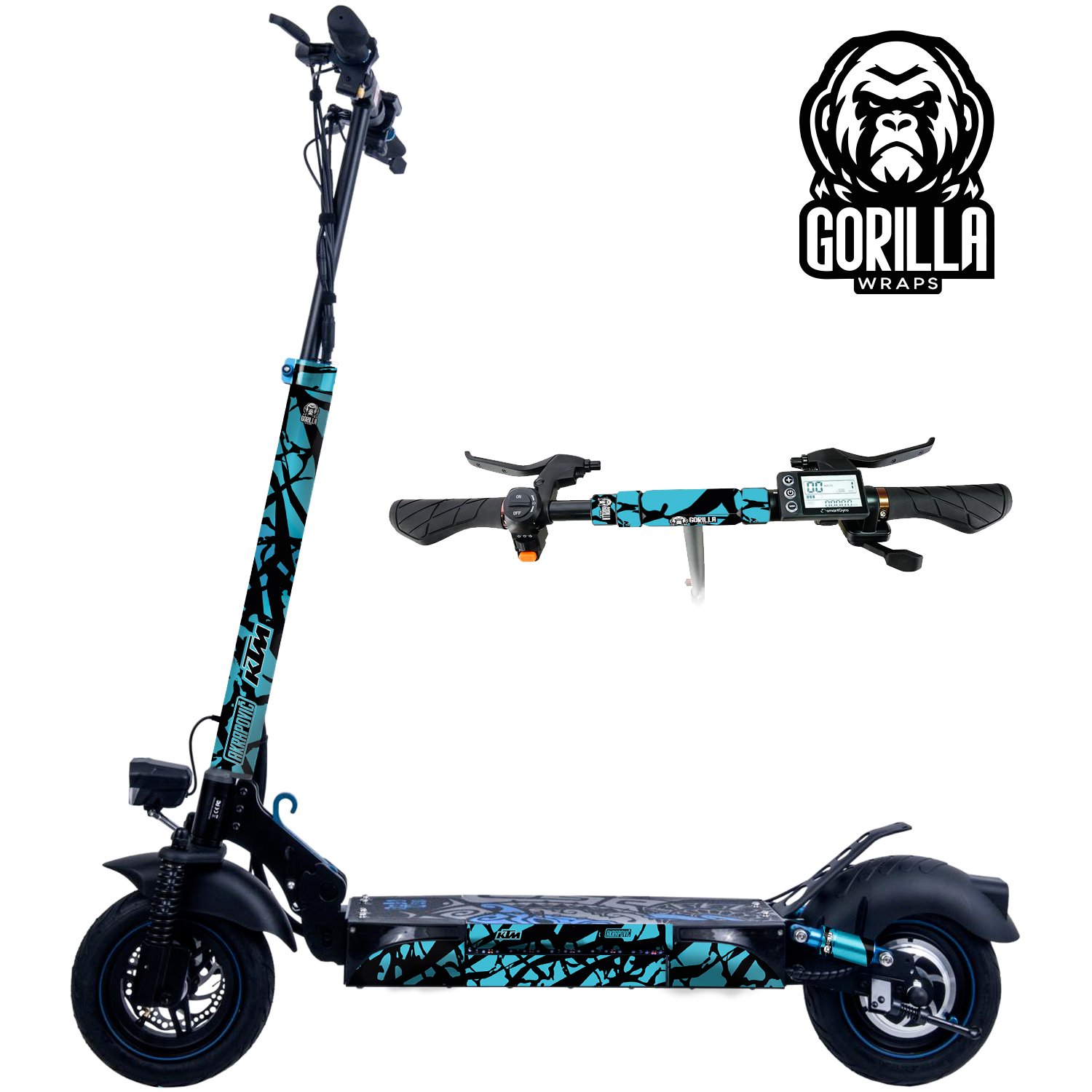 Vinilo para Smartgyro Rockway, Speedway y Crossover KTM - Azul turquesa