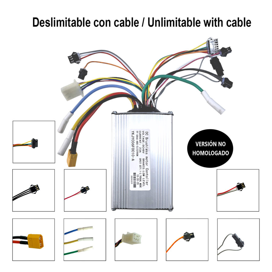 Controladora Smartgyro deslimitable CON cable - Rockway PRO / Rockway / Speedway (48V-23A) - No homologado
