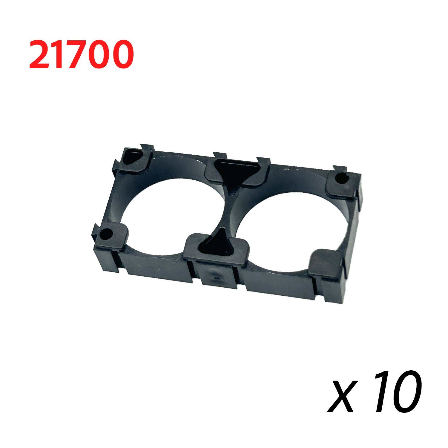 Soporte de Batería Litio de 21700 (10 Unidades) (2 pin 21,75 mm)