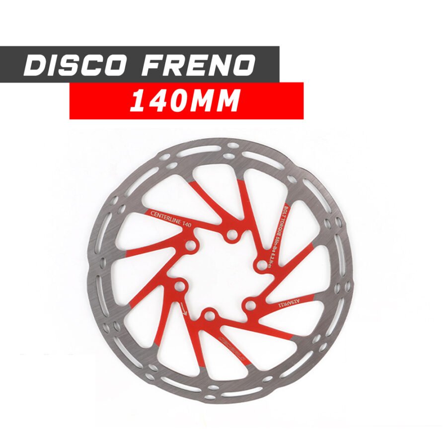 Disco Freno 140mm patinete eléctrico CJ Racing Rojo