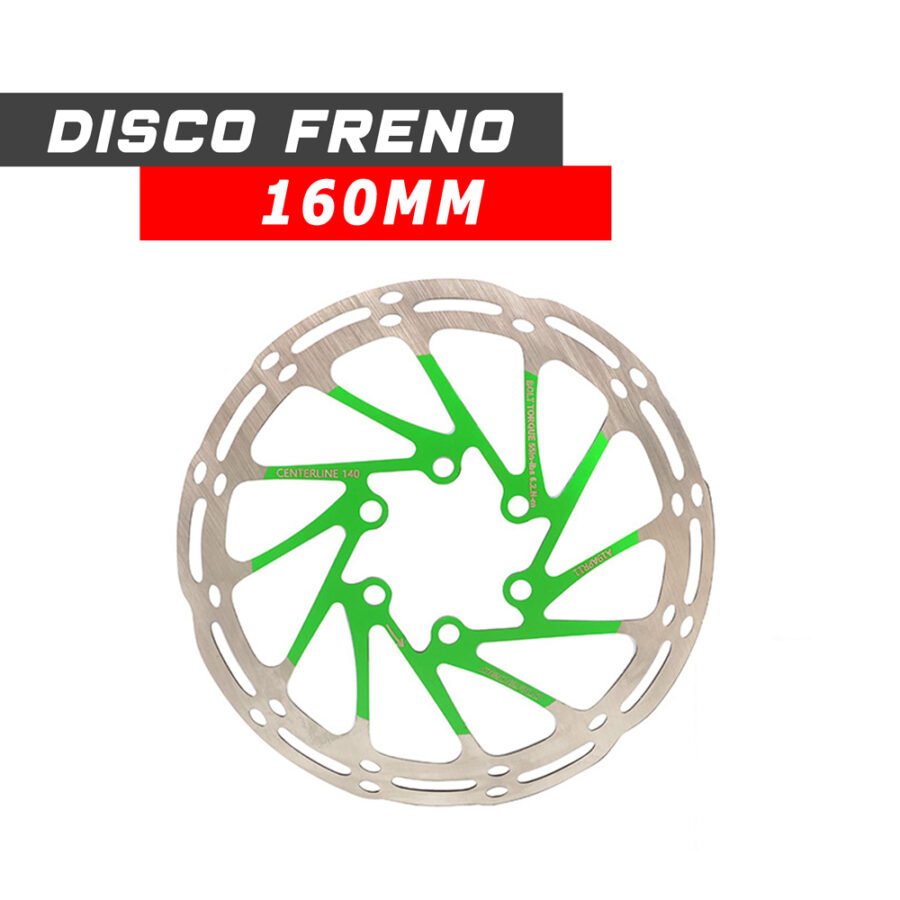Disco Freno 160mm patinete eléctrico CJ Racing Verde