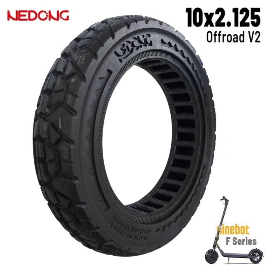 Rueda maciza amarilla offroad 10x2,125-6,5 42,5mm Negro
