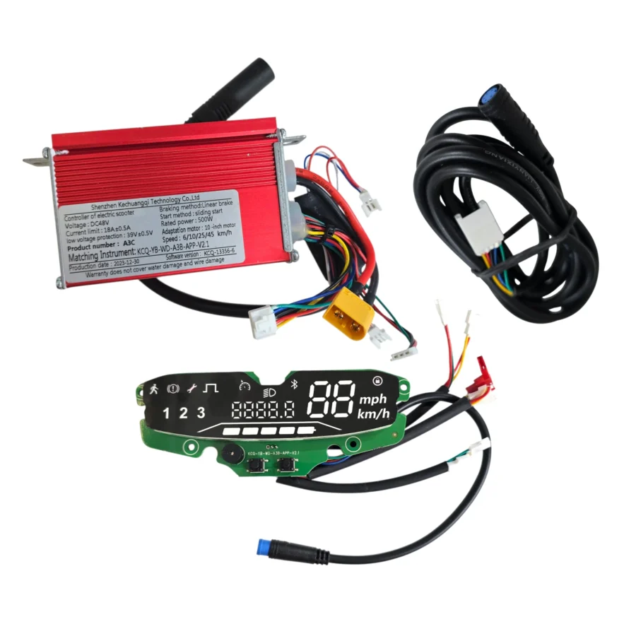 Kit electrónica 48V 18A 500W para Smartgyro K2 y K2 Pro (Controladora + Display + cableado)