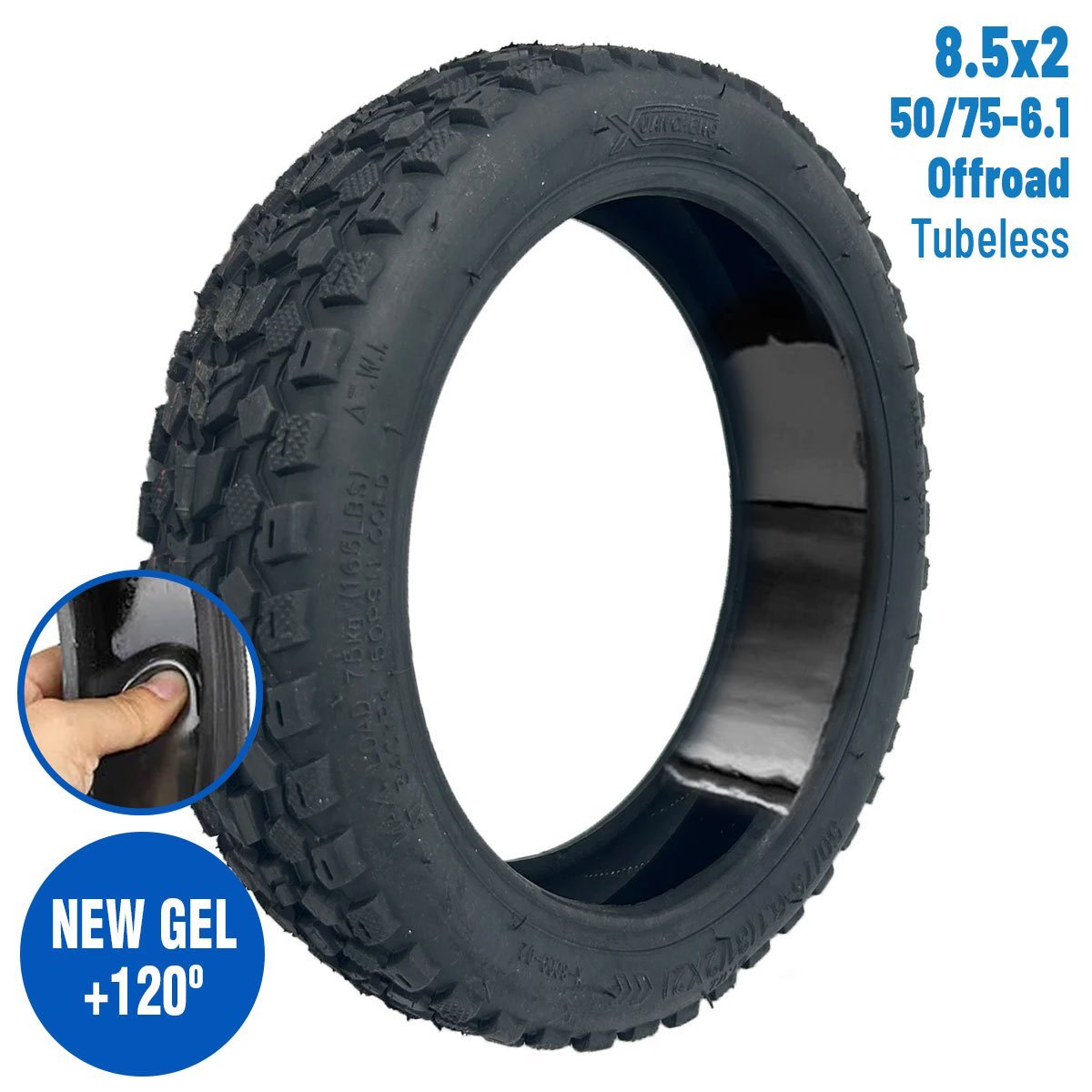 Neumático 50/75-6.1(8,5x2) Offroad Tubeless (Con gel antipinchazos) - Compatible con Xiaomi