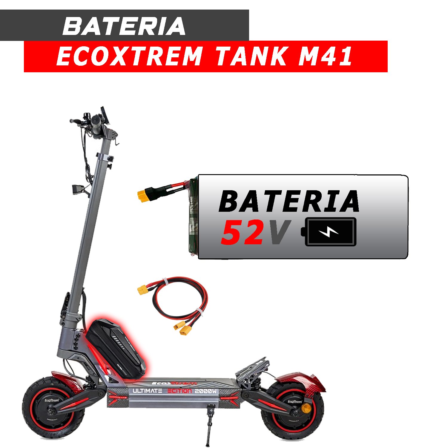 Batería Externa Autonomía para Ecoxtrem M41 tank dual 52V