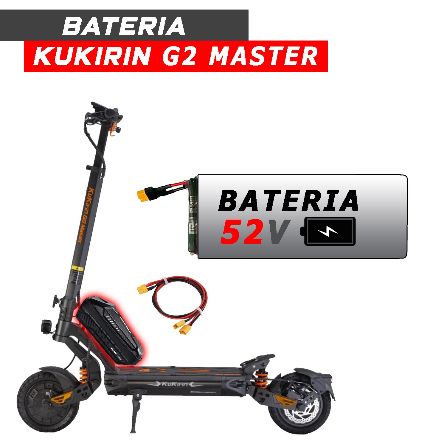 Batería Externa Autonomía para Kukirin G2 Master 52V