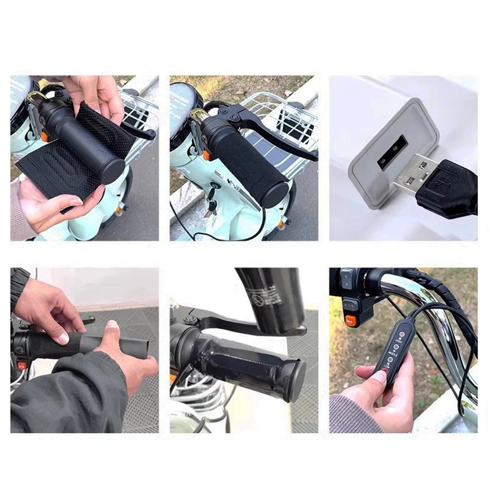 Calentador de manos puños USB patinete eléctrico - Imagen 2