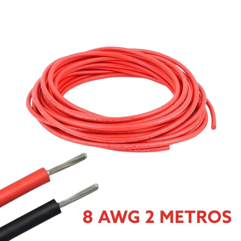 Cable eléctrico Silicona Flexible 8 AWG (Rojo)