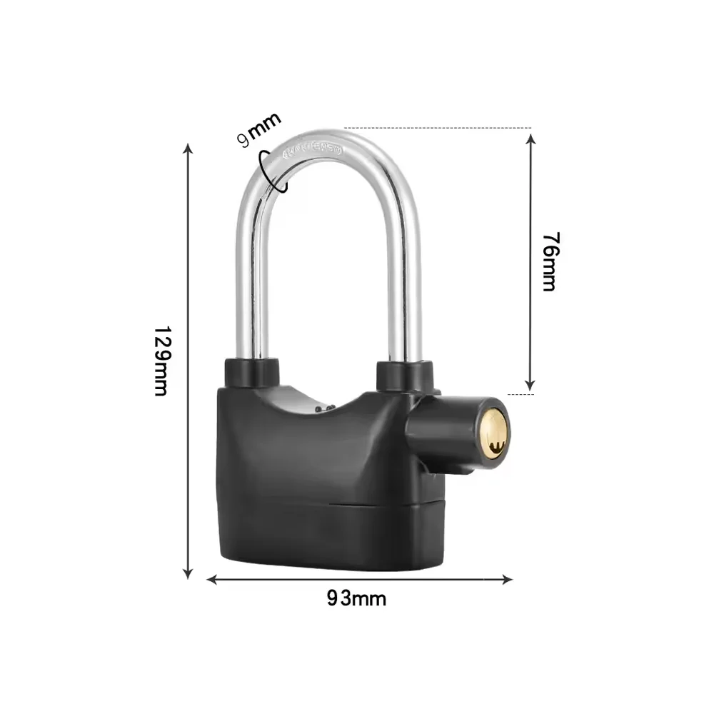 Candado de alarma para motocicleta, cerradura antirrobo bicicleta eléctrica, 110db - Imagen 2