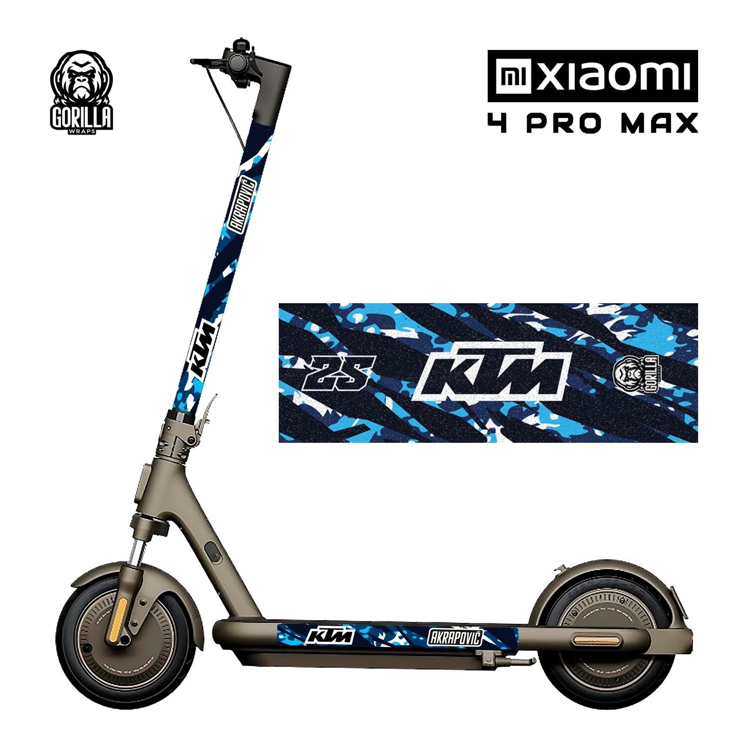 Vinilo KTM Blue con base antideslizante para Xiaomi 4 PRO / 4 PRO MAX