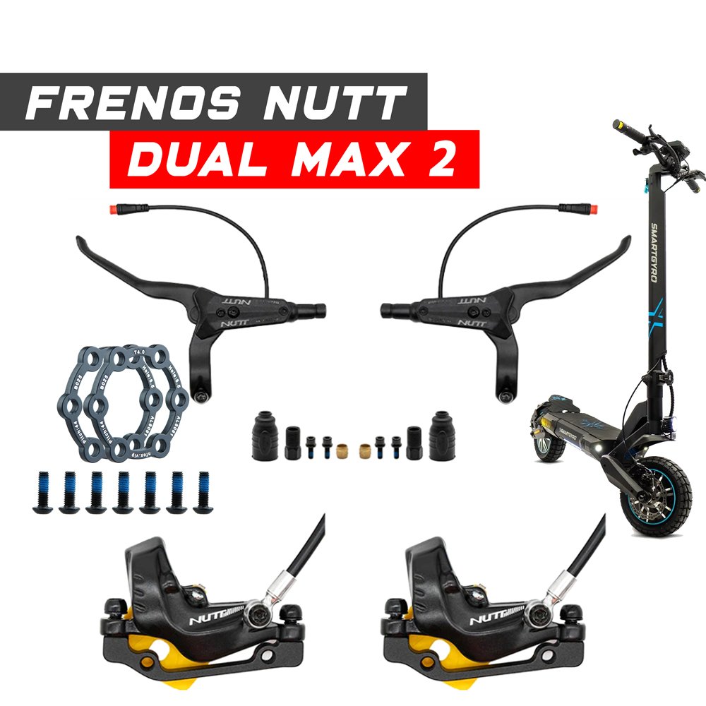 Kit frenos hidráulicos Nutt 4 pistones Smartgyro Dualmax 2