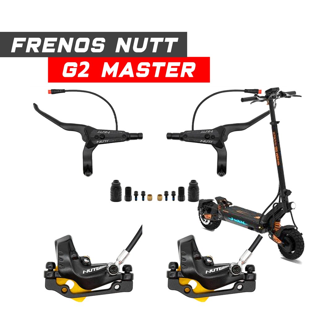 Kit frenos hidráulicos Nutt 4 pistones Kukirin G2 Master