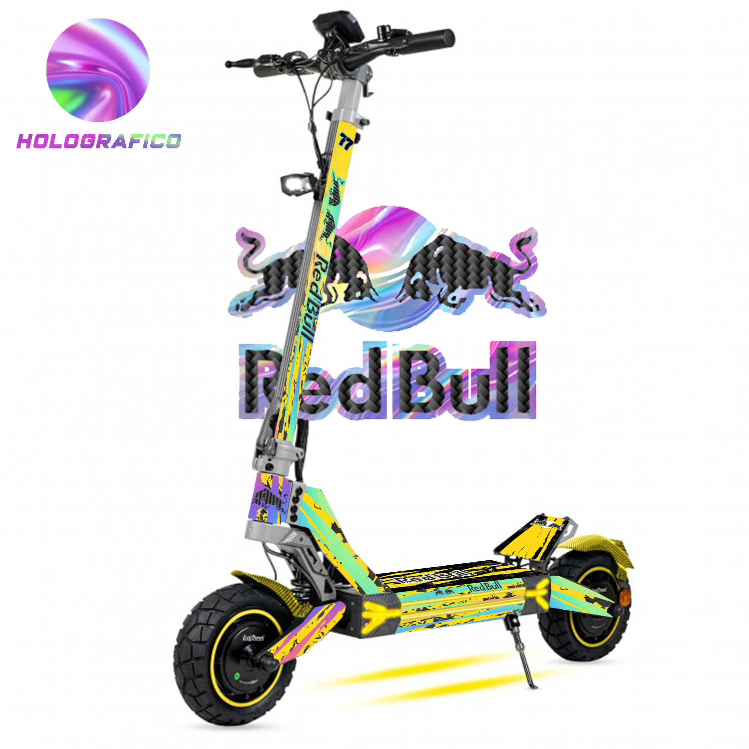 Vinilo Ecoxtrem M41 Tank / Armored AMARILLO Holografico REDBULL
