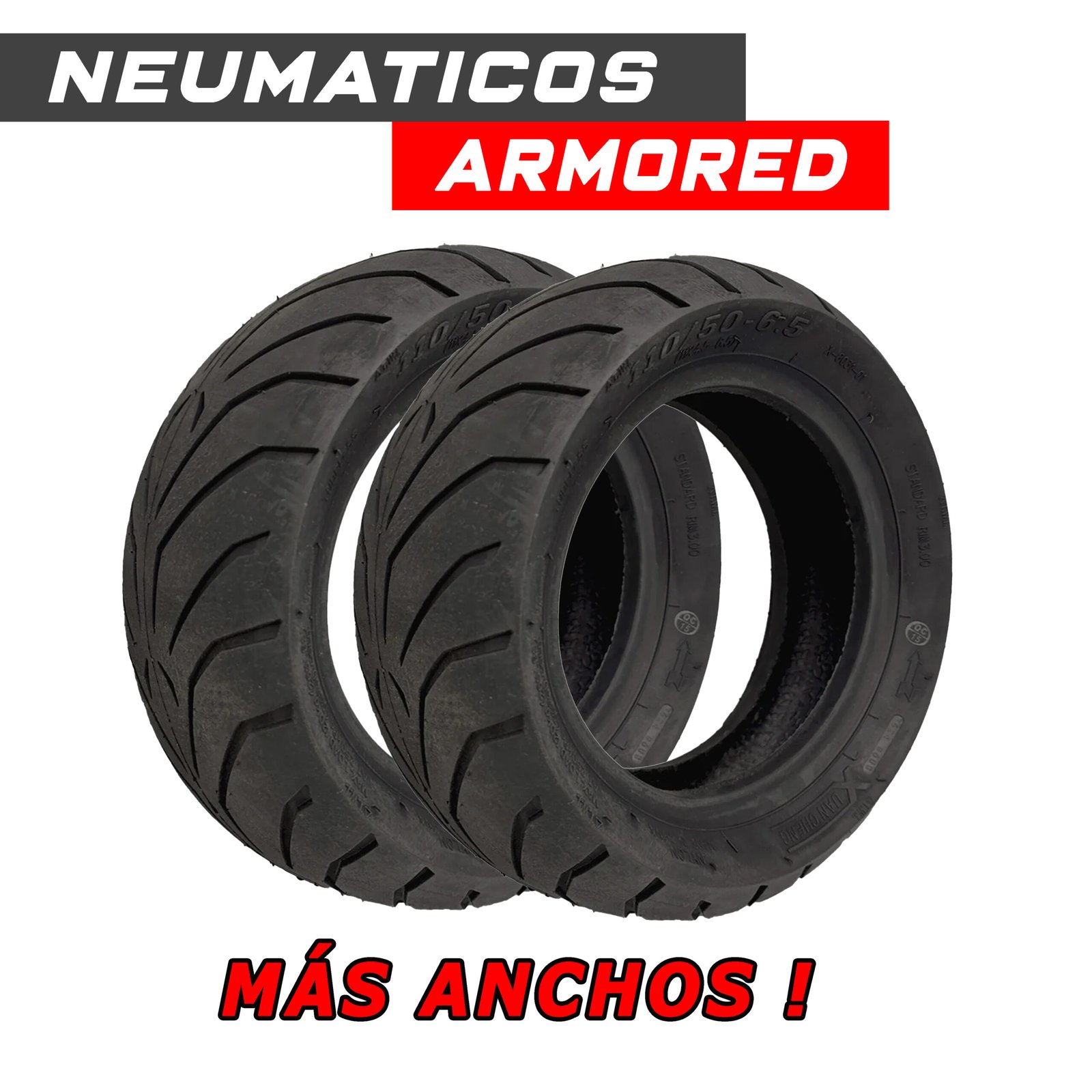 Neumáticos de carretera 10” para Ecoxtrem Armored / M41 Armored (2 unidades) MAS ANCHOS