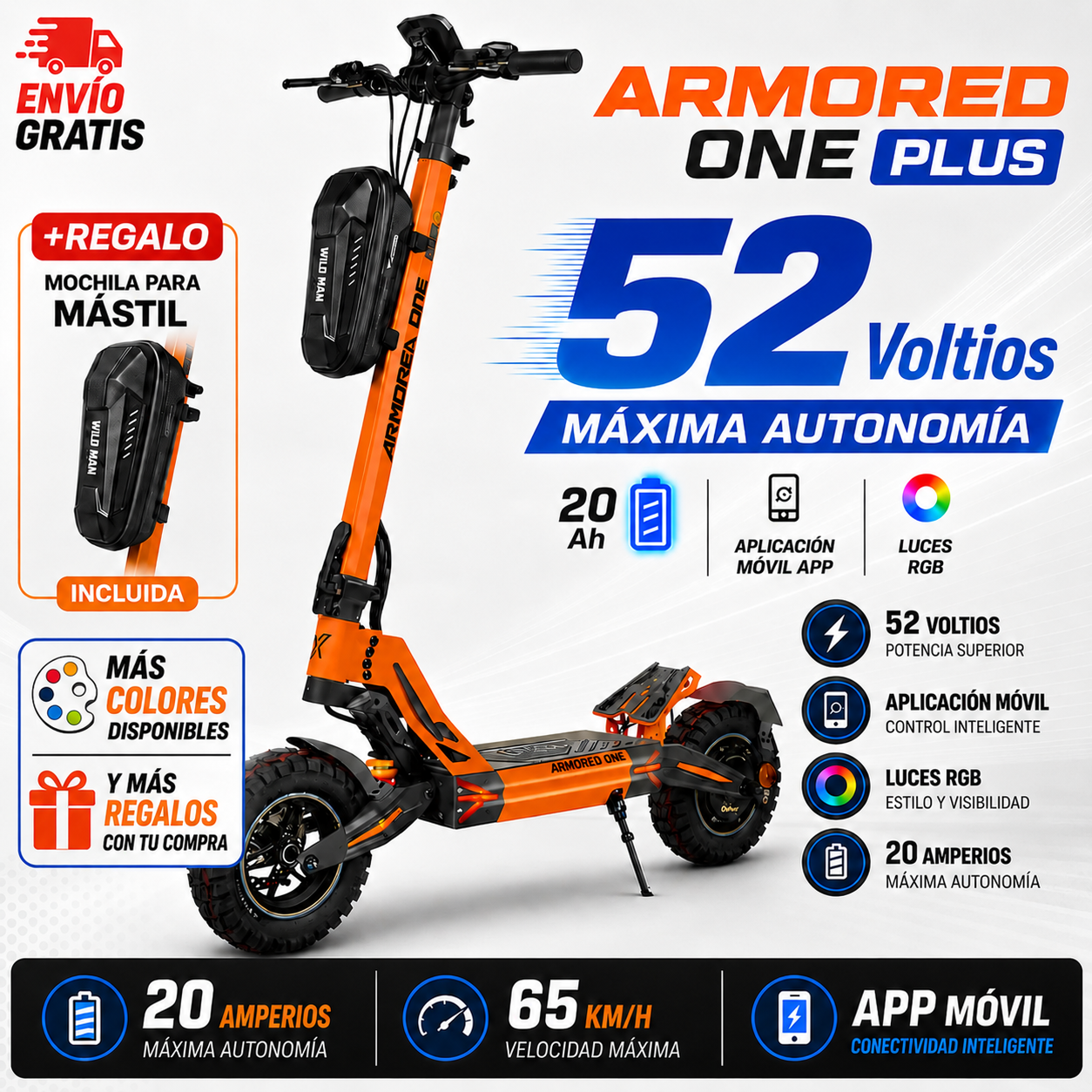 Patinete eléctrico Ecoxtrem Armored ONE DGT