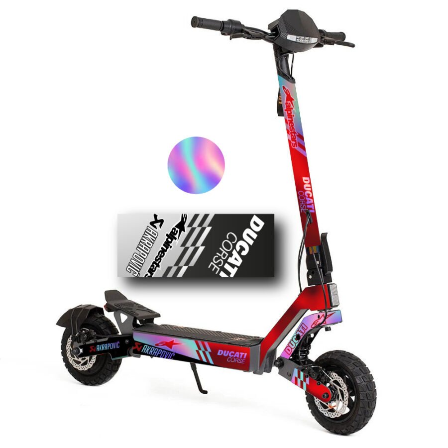 Vinilo Kukirin G2 2025 DUCATI Corse Red Holográfico