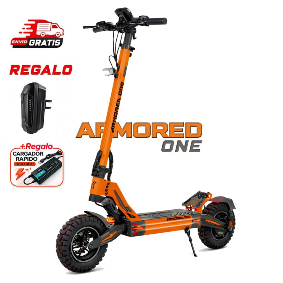 Patinete Eléctrico Ecoxtrem Armored ONE DGT Naranja