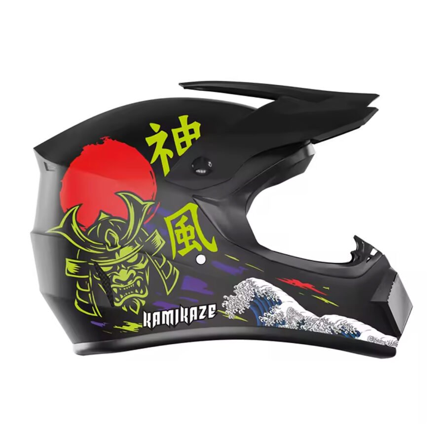 Casco Integral Samurai Fluor para patinete eléctrico Negro