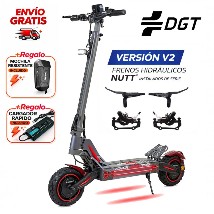 Patinete Eléctrico Ecoxtrem ULTIMATE V2 DUAL MOTOR Rojo