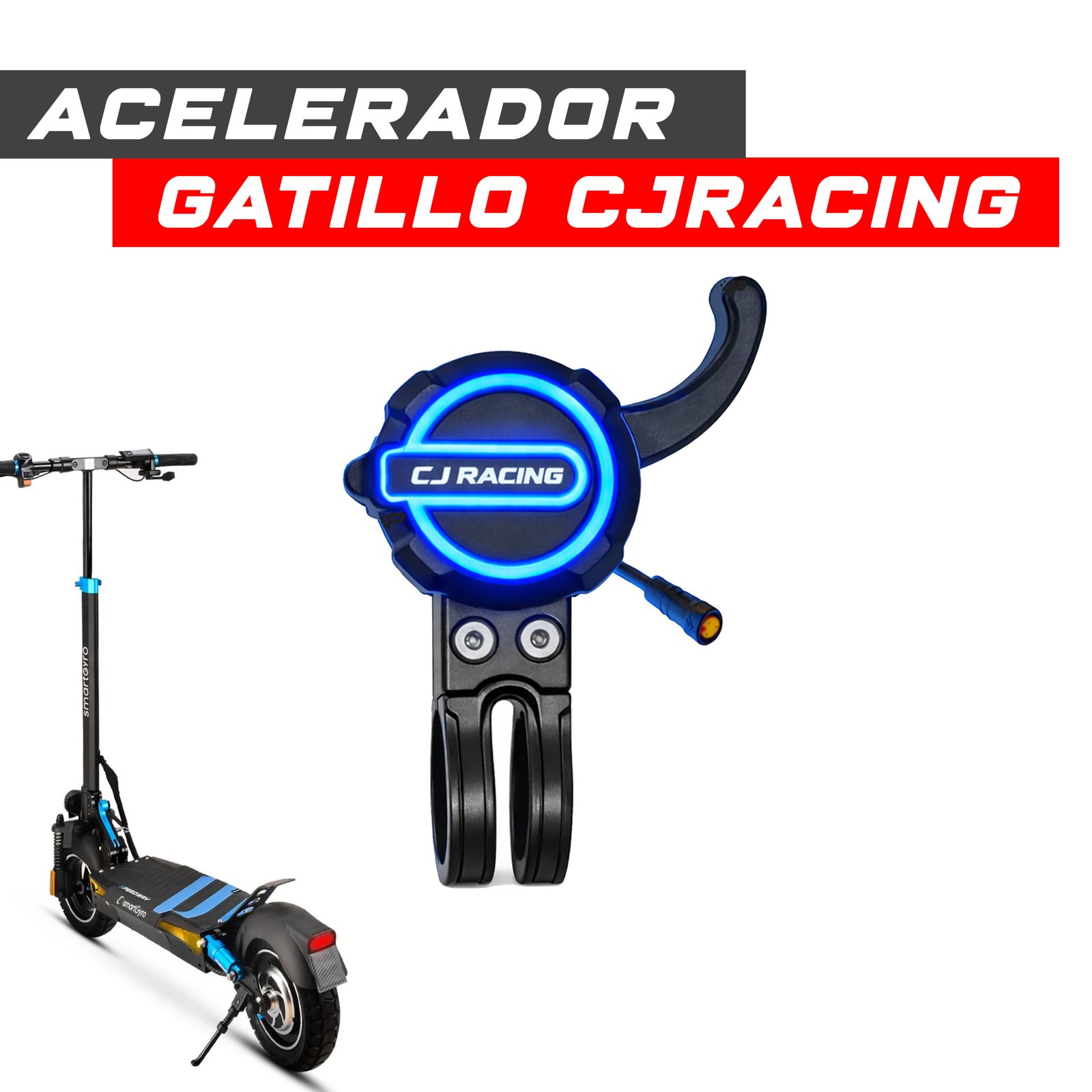 Acelerador de Gatillo Smartgyro Cj Racing LED Azul