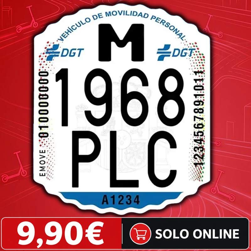 Matrícula patinete eléctrico - Homologada DGT