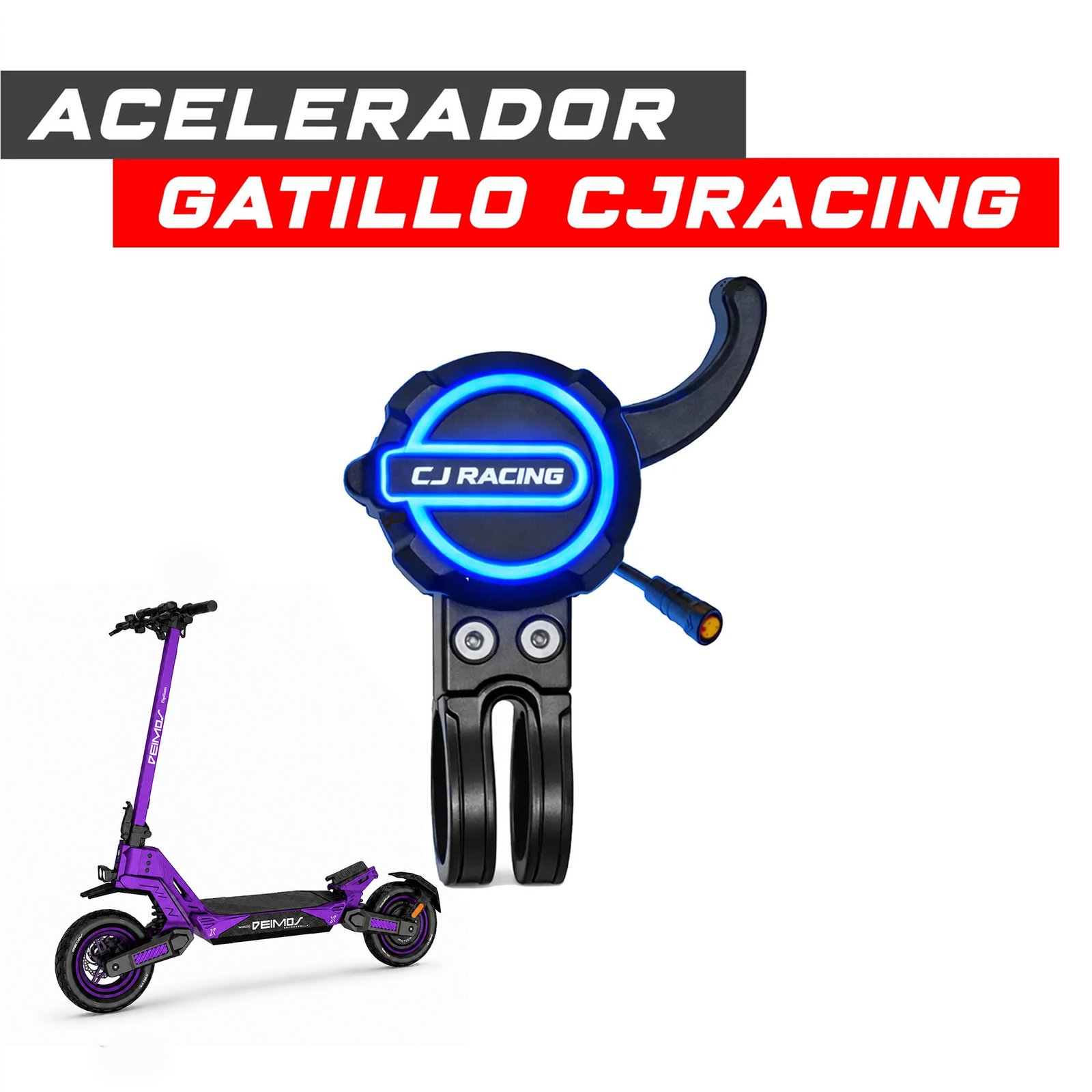 Acelerador de Gatillo Ecoxtrem Deimos LED Azul