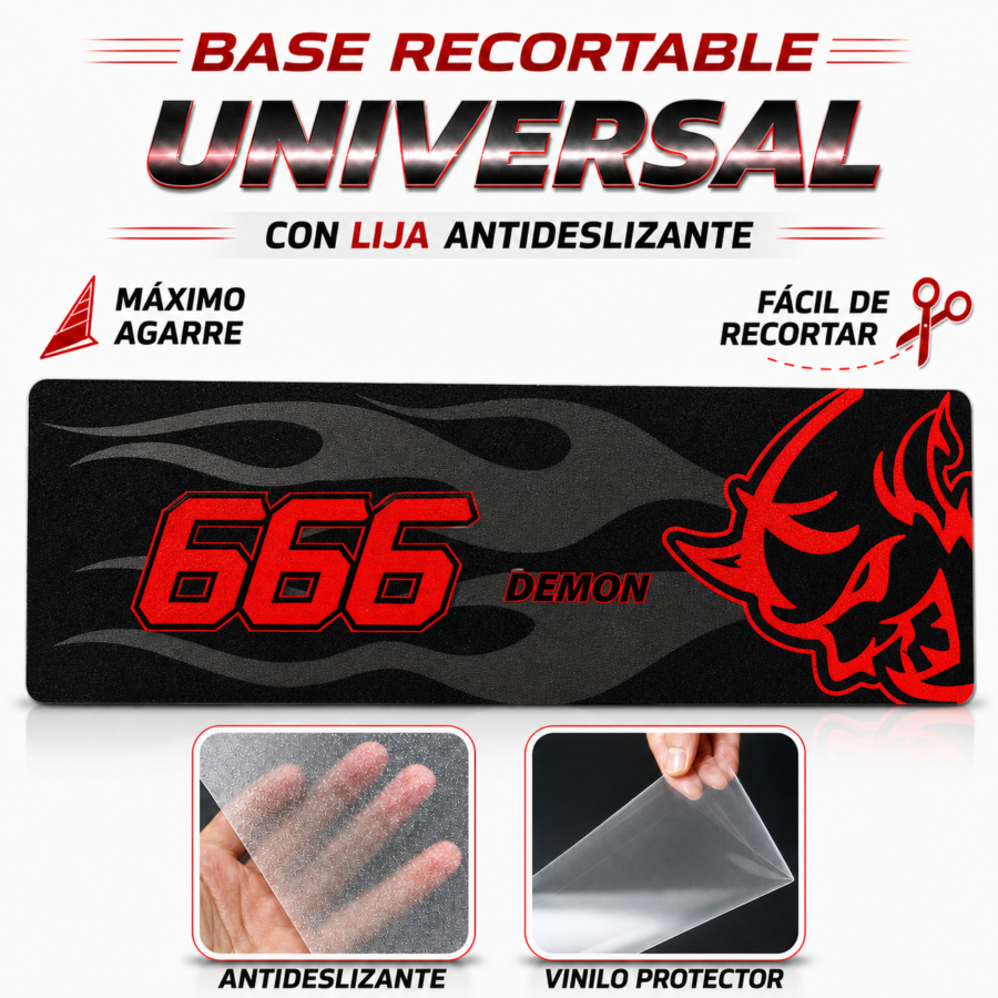 Base Recortable Universal para Patinete Eléctrico - Demon 666 Rojo