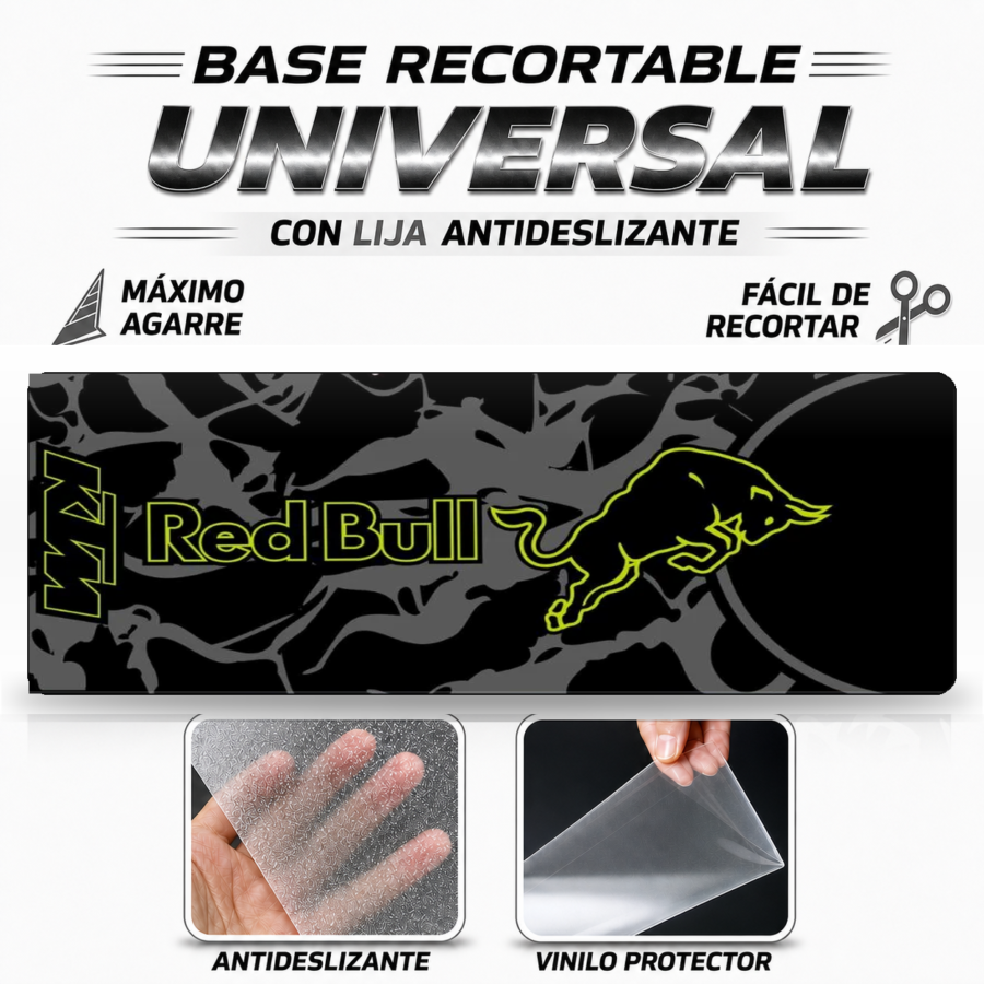 Base Recortable Universal para Patinete Eléctrico - RedBull KTM Negro Amarillo