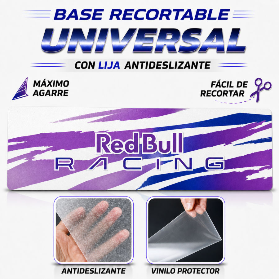 Base Recortable Universal para Patinete Eléctrico - RedBull Racing Azul Morado