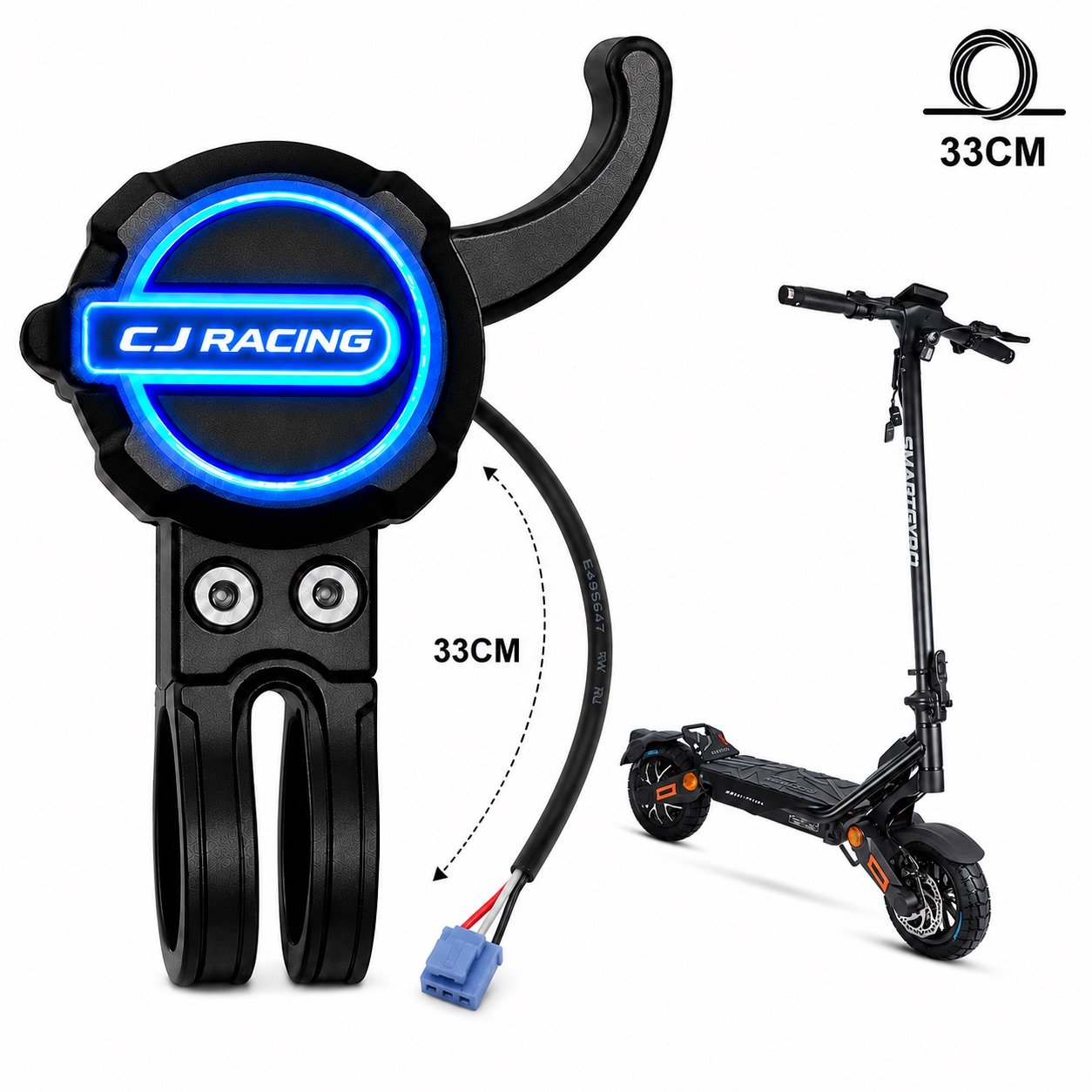 Acelerador de gatillo Cj LED azul para Smartgyro Rockway EVO