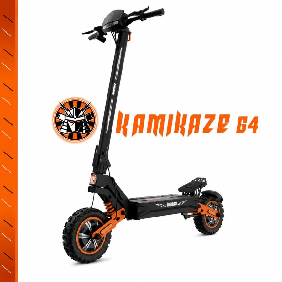 Patinete eléctrico Kamikaze G4 con diseño naranja