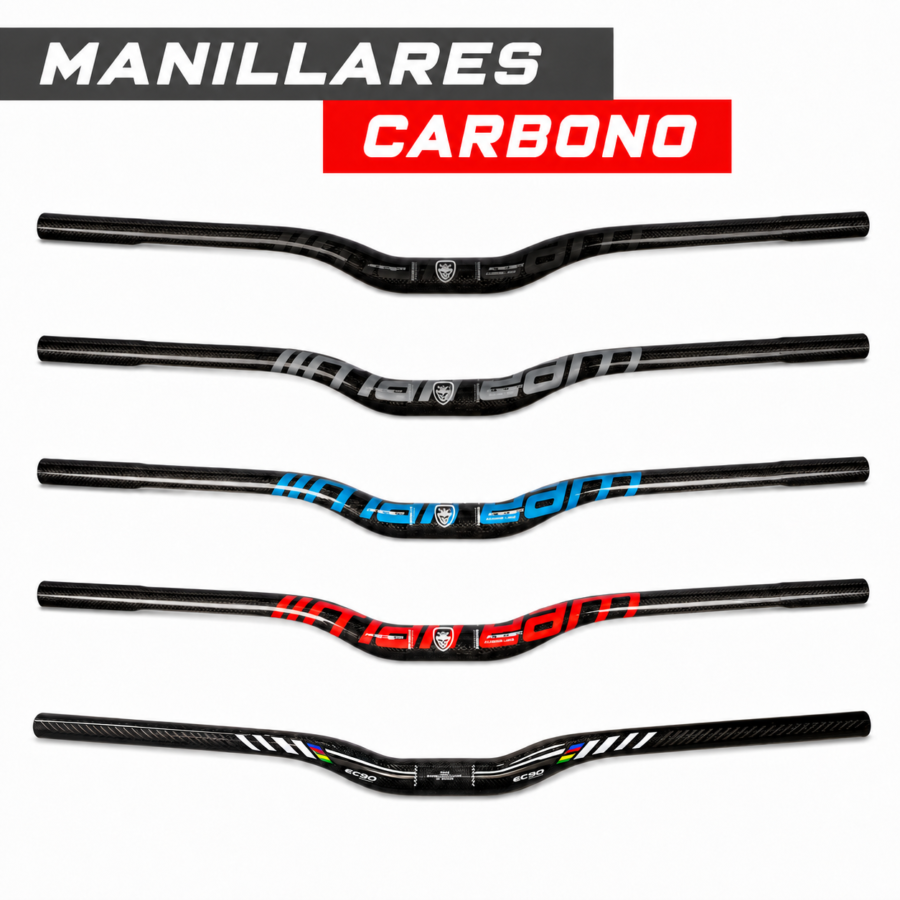 Manillares de carbono negro, gris, azul, rojo y EC90 Carbon edition